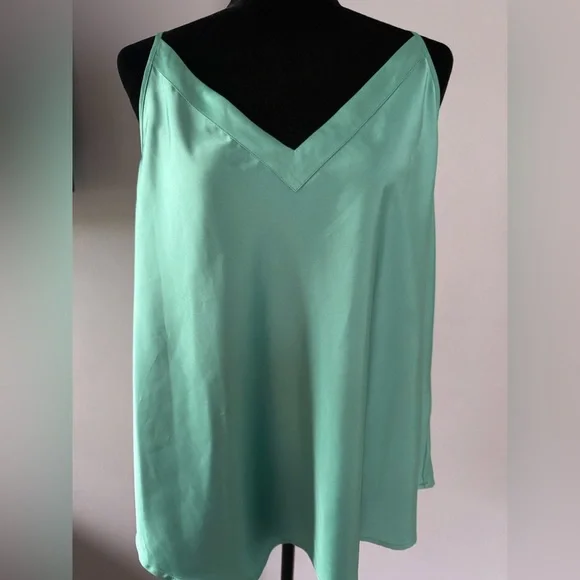 Mint Green Satin Cami Top - Picture 2 of 8